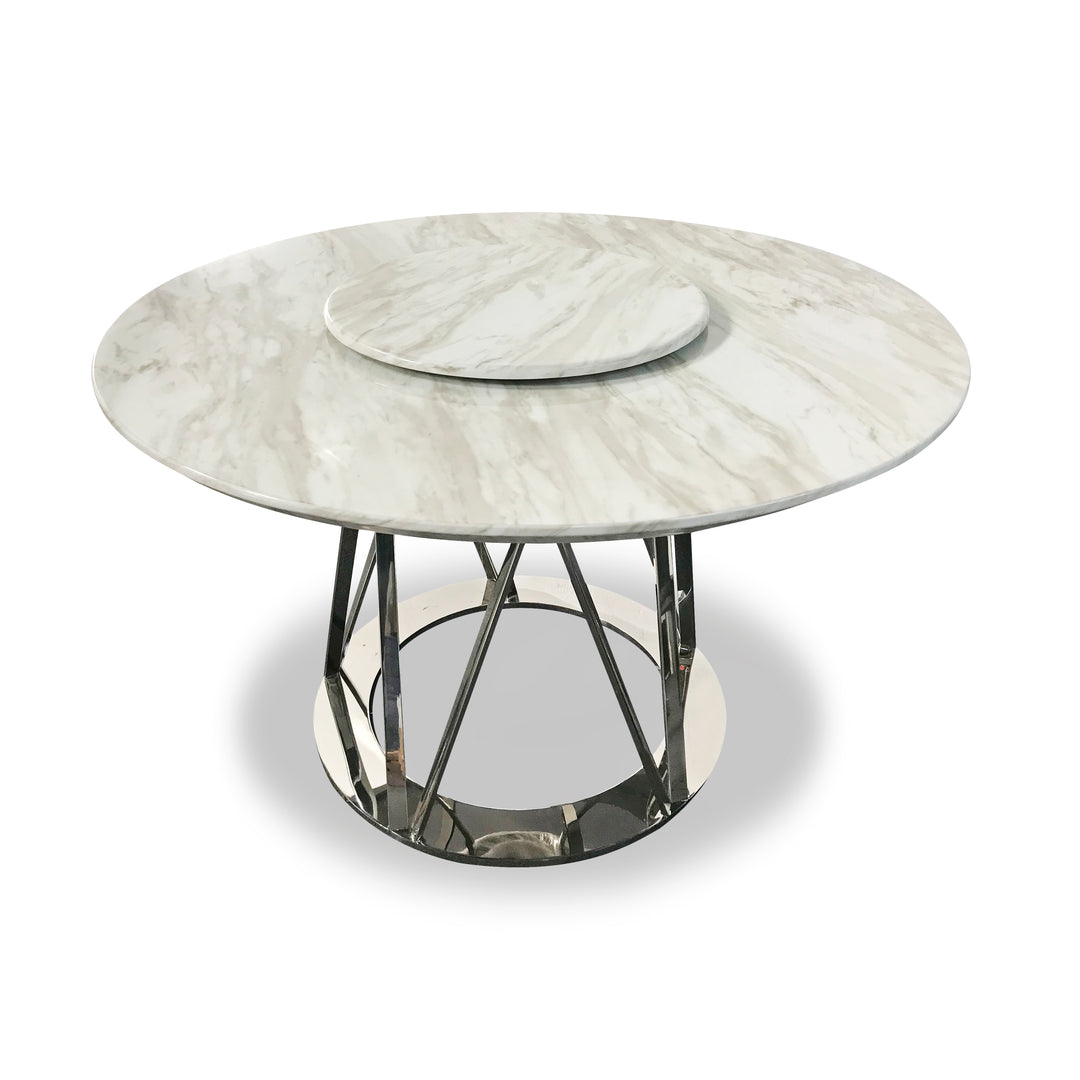 IVORY Faux Marble Dining Table