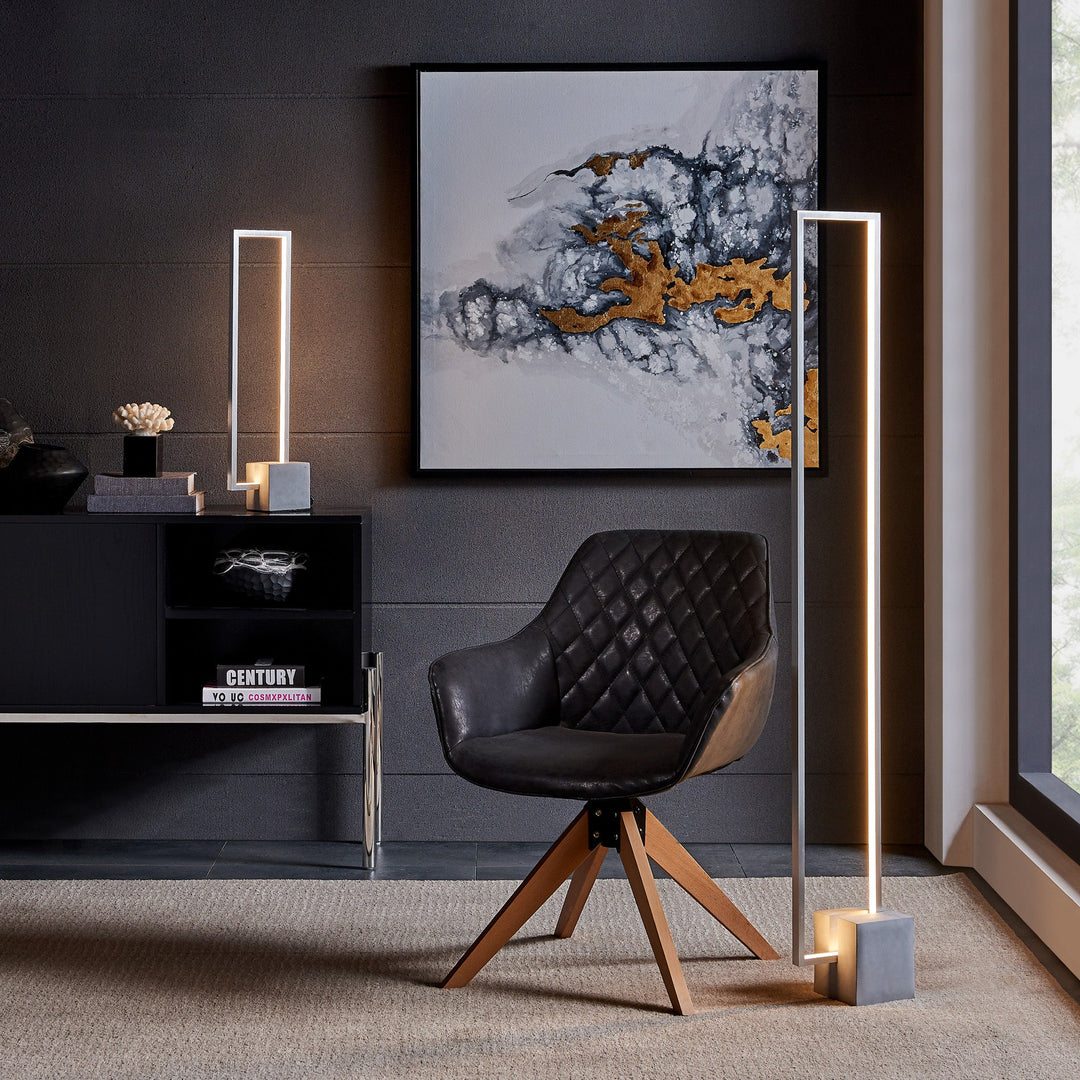 FANTICA Slim, Rectangle Table and Floor Lamp