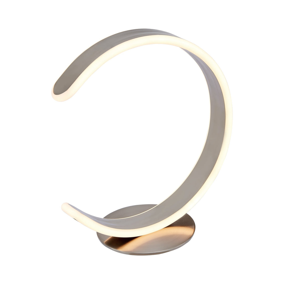 LUMA C-Shaped Curve Table Lamp Silver