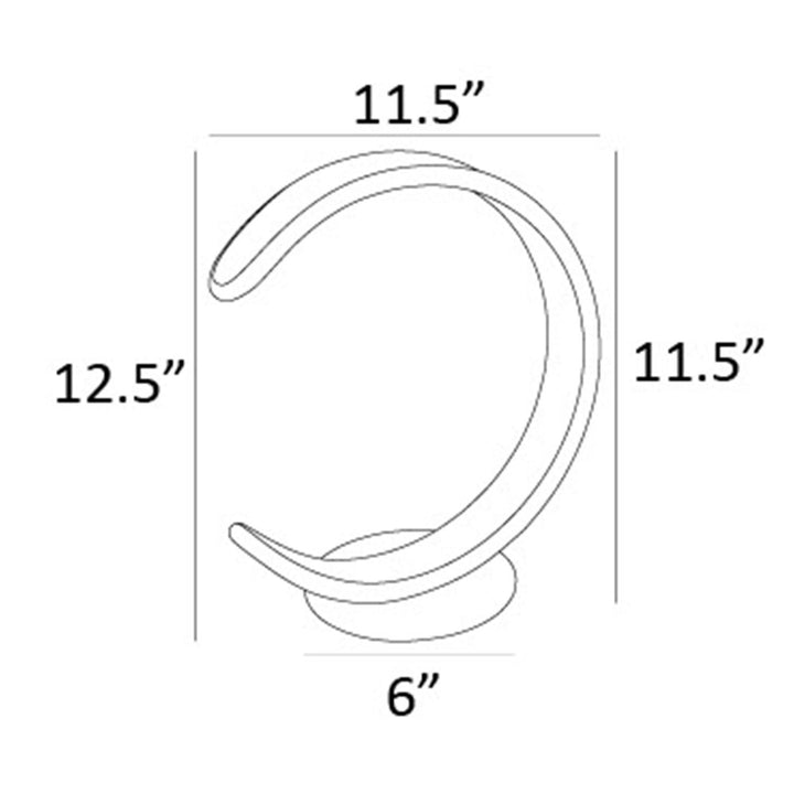 LUMA C-Shaped Curve Table Lamp