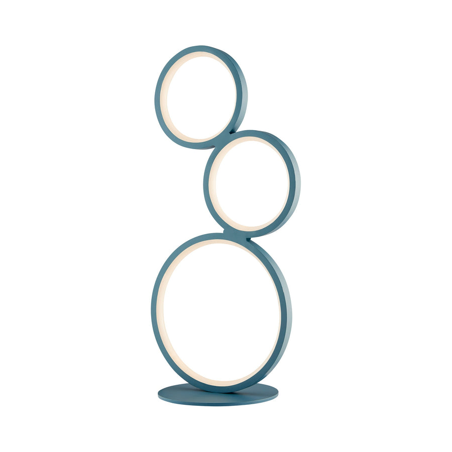 FEDORA Circle Rings Table Lamp Blue