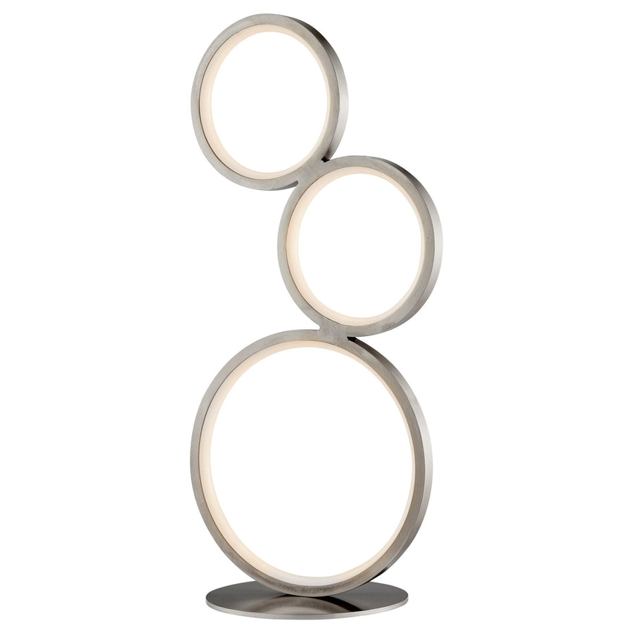 FEDORA Circle Rings Table Lamp Silver