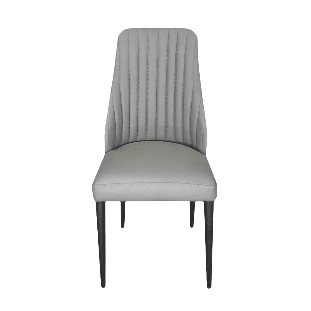 MASON Grey Vertical Stitched Dining Chair