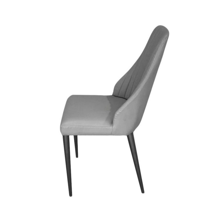 MASON Grey Vertical Stitched Dining Chair