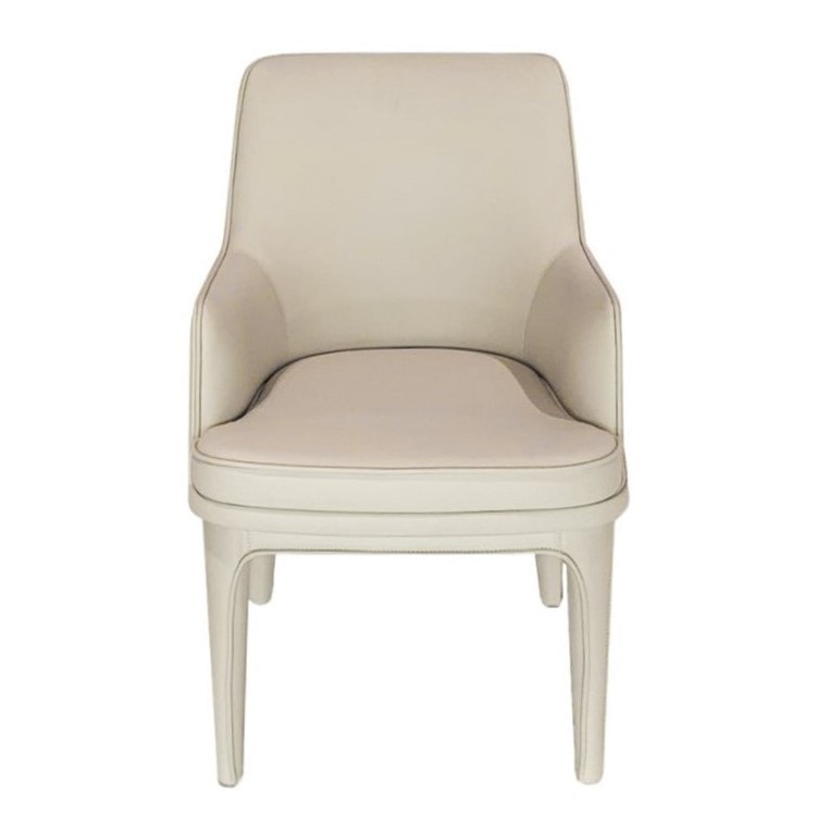 AUBREY Diamond Leather Dining Chair With Gold Wing