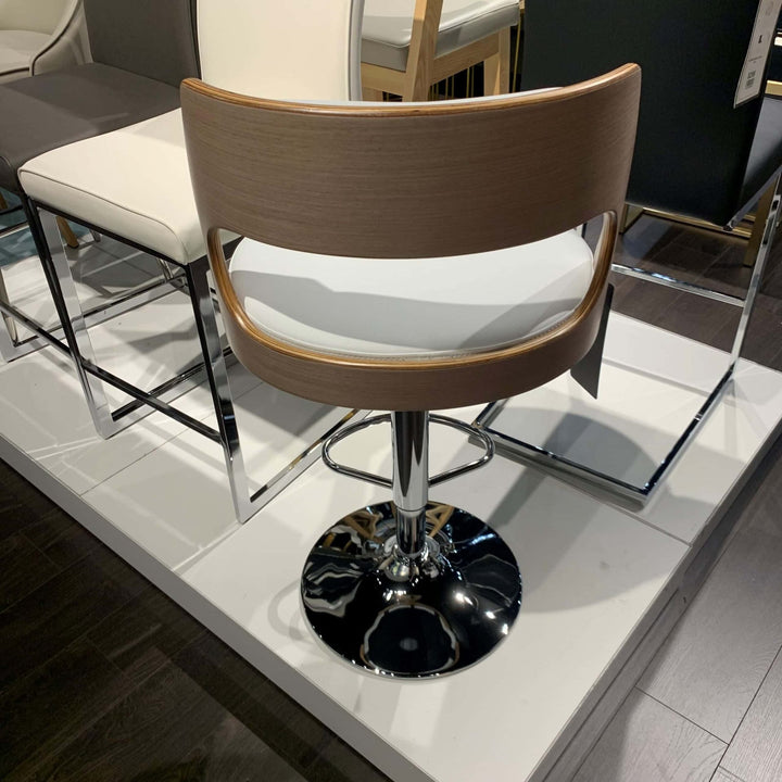 PATTAYA Leather & Wood Bar Stool