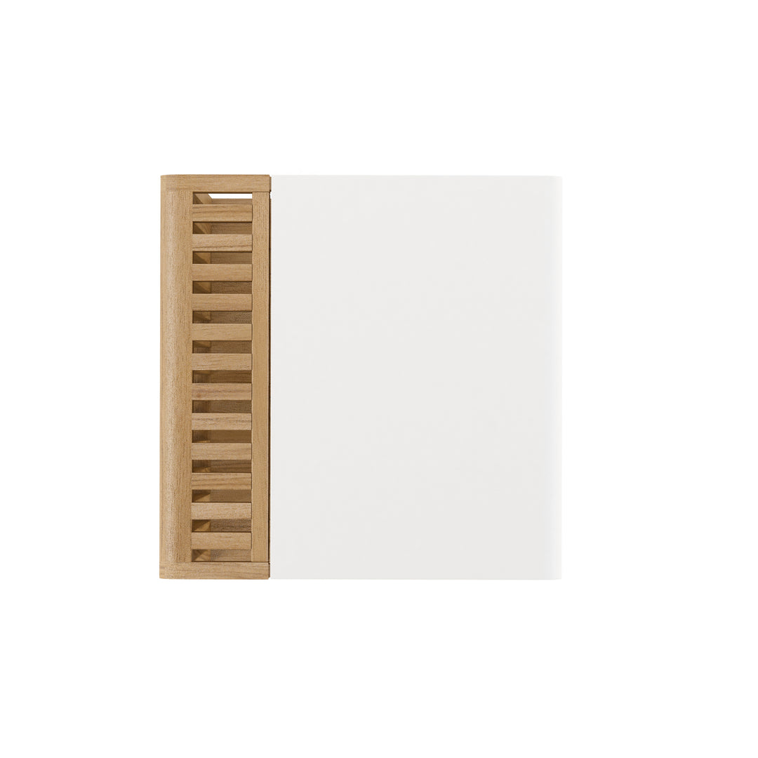PORTICO White & Wood End Table