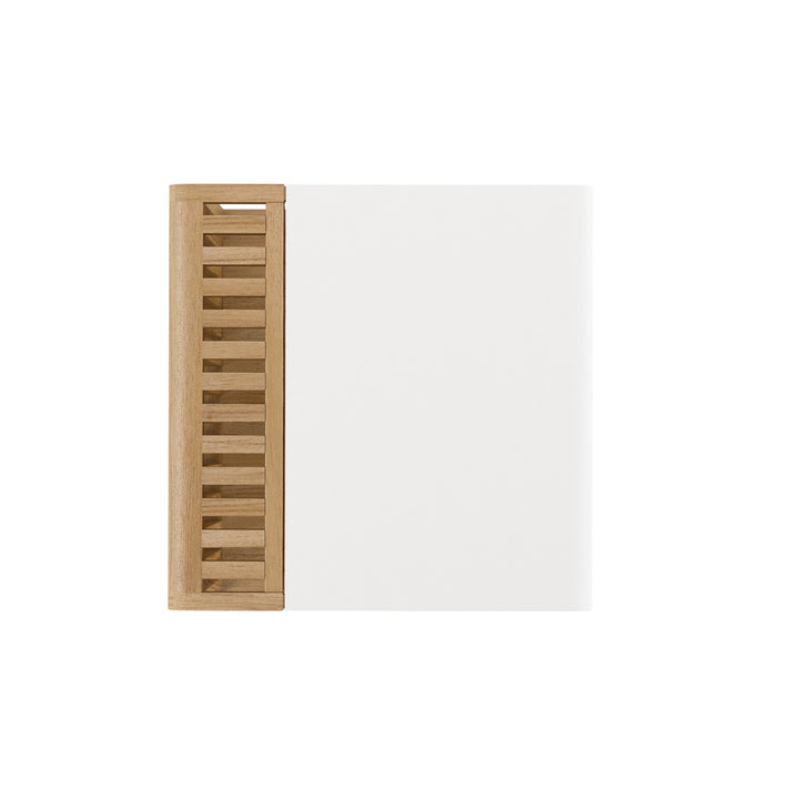 PORTICO White & Wood End Table