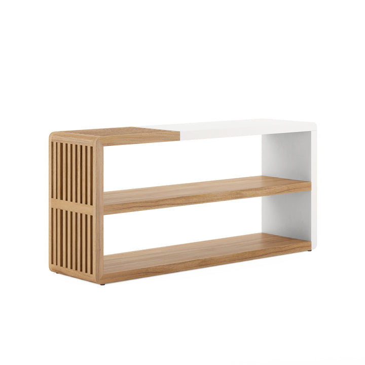 PORTICO White & Wood Console Table