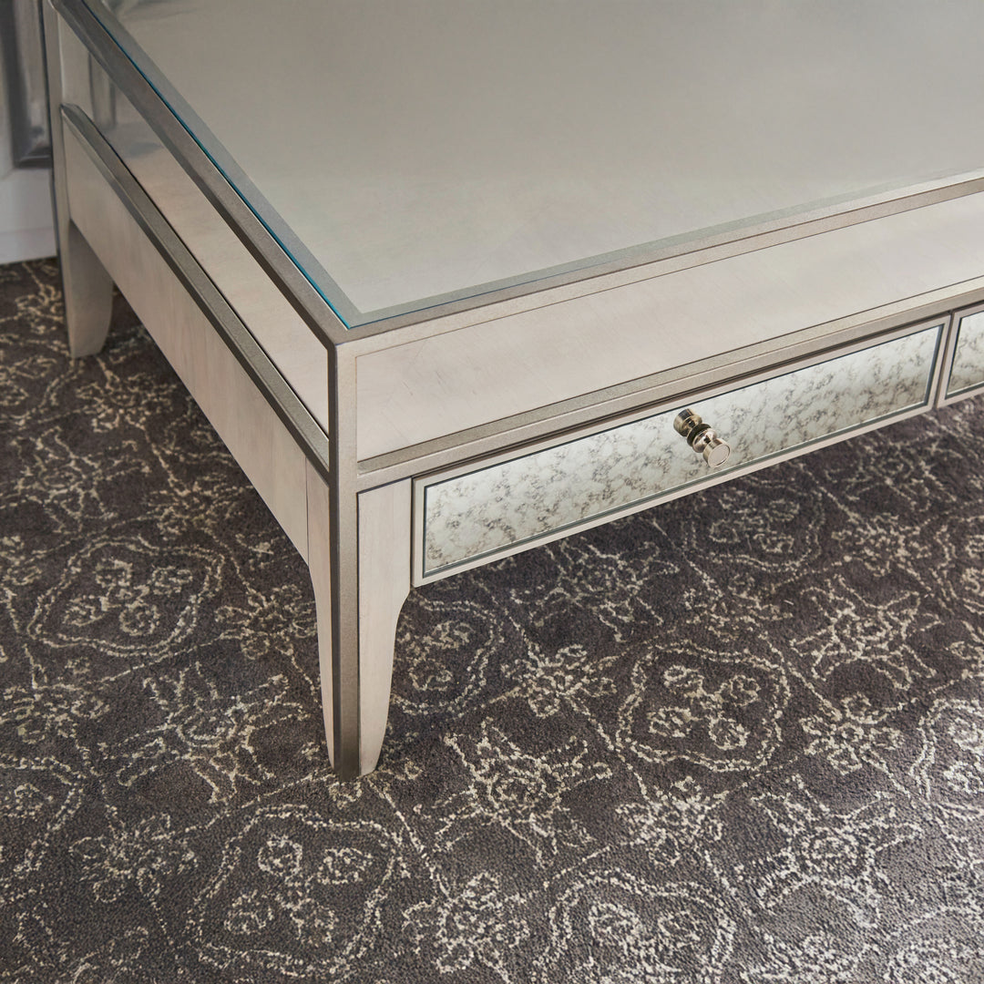 MEZZANINE Dove Grey Wood 2 Drawers Coffee Table