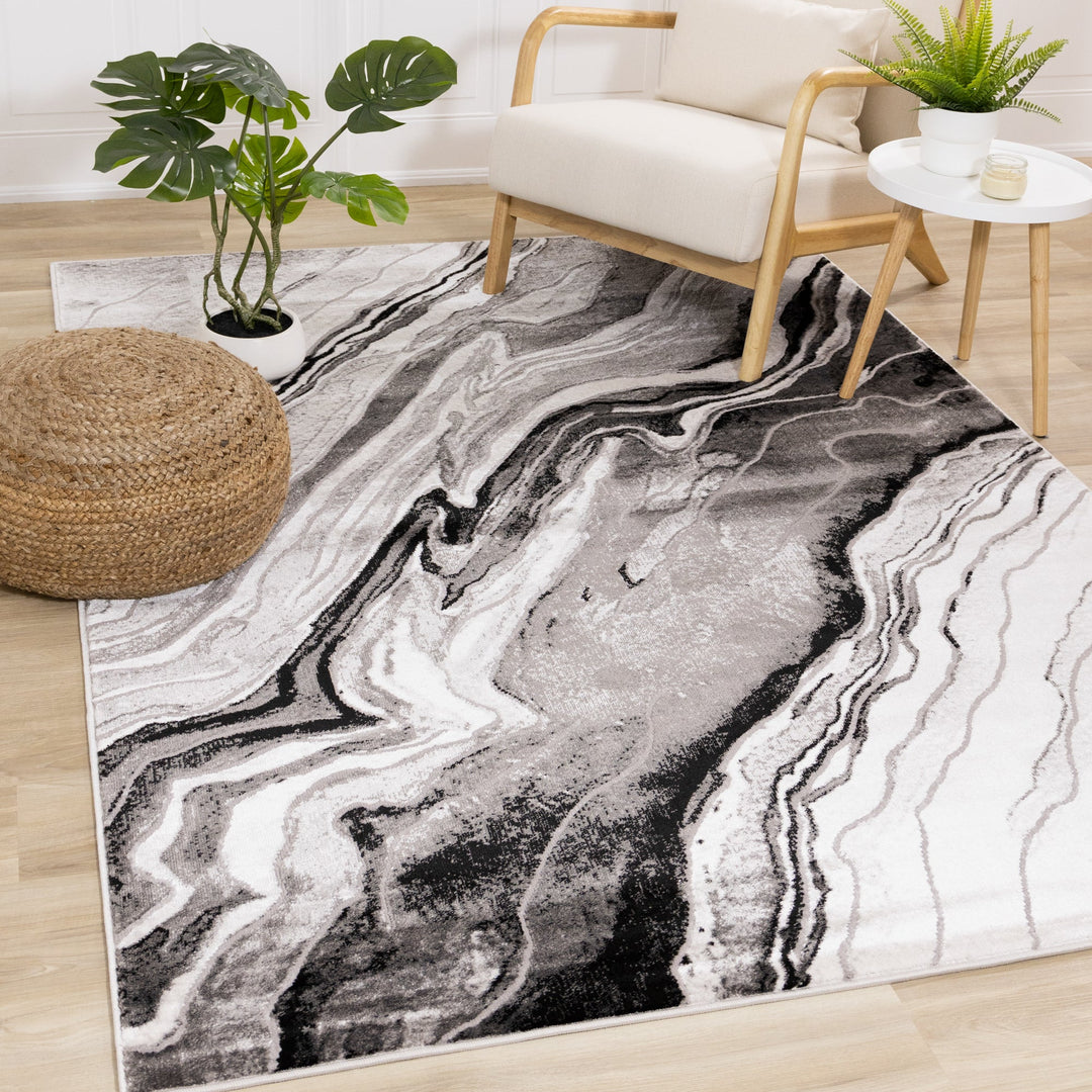 KAITLYN Grey Shades, Marble Rug