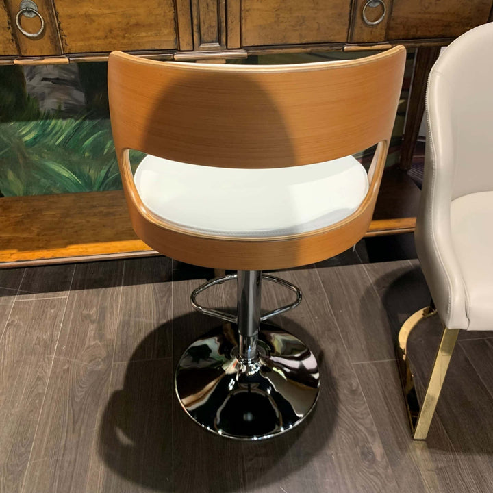 PATTAYA Leather & Wood Bar Stool
