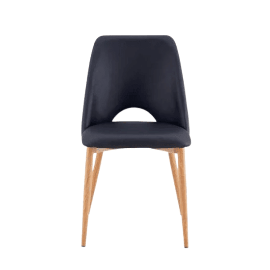 KENNETH Open Back Dining Chair Black