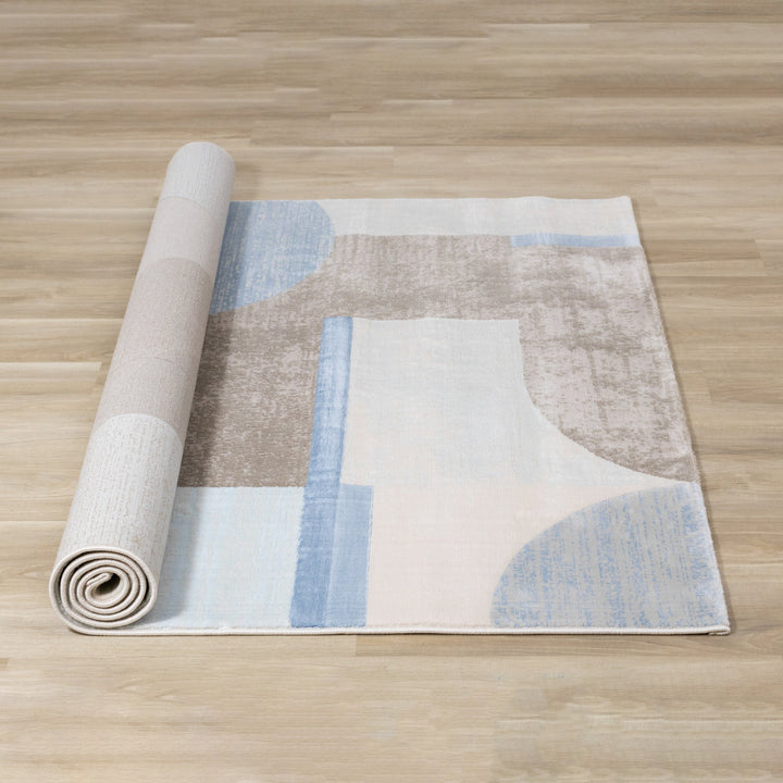 KALI Blue Brown, Abstract Rug