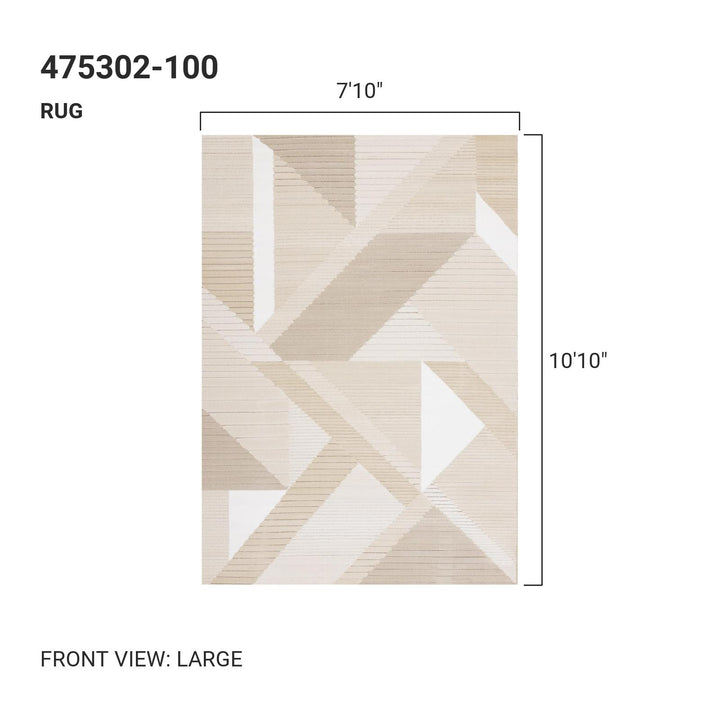 KATIE Beige White, Geometric Rug