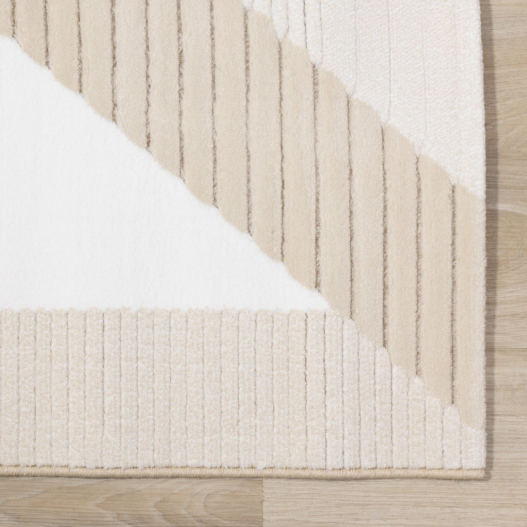 KATIE Beige White, Geometric Rug