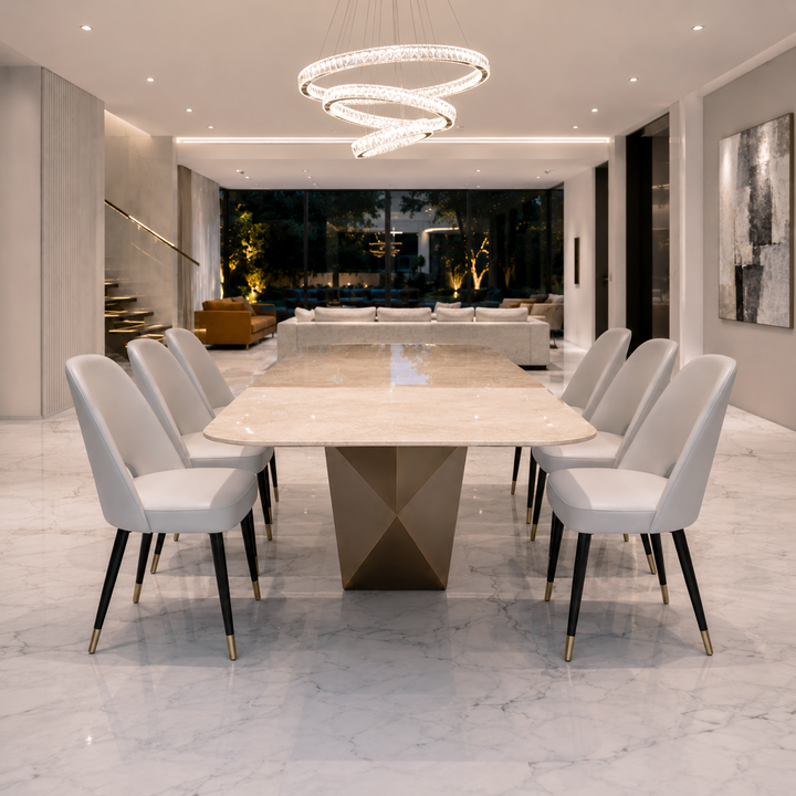 MAESTRO Tivoti Gold Marble Dining Table