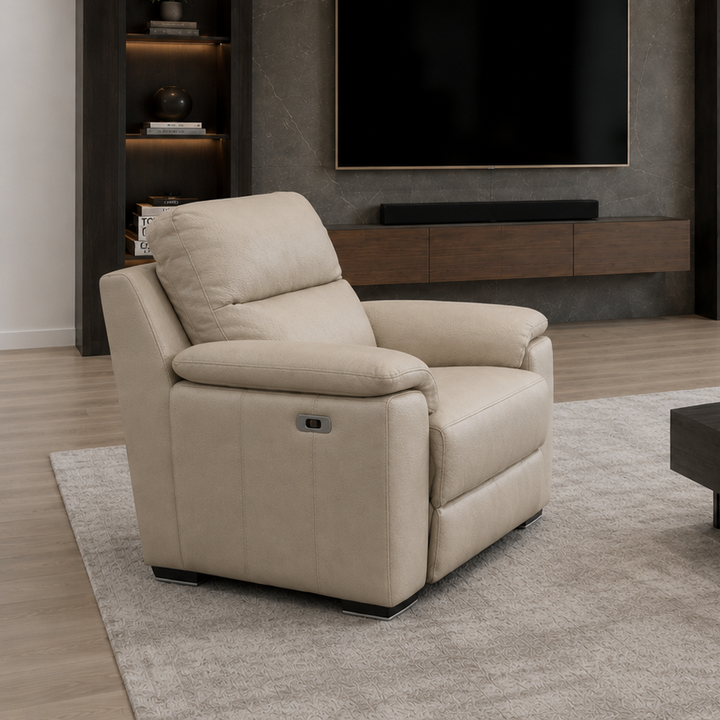 TAYLOR Full Leather Power Motion Sofa