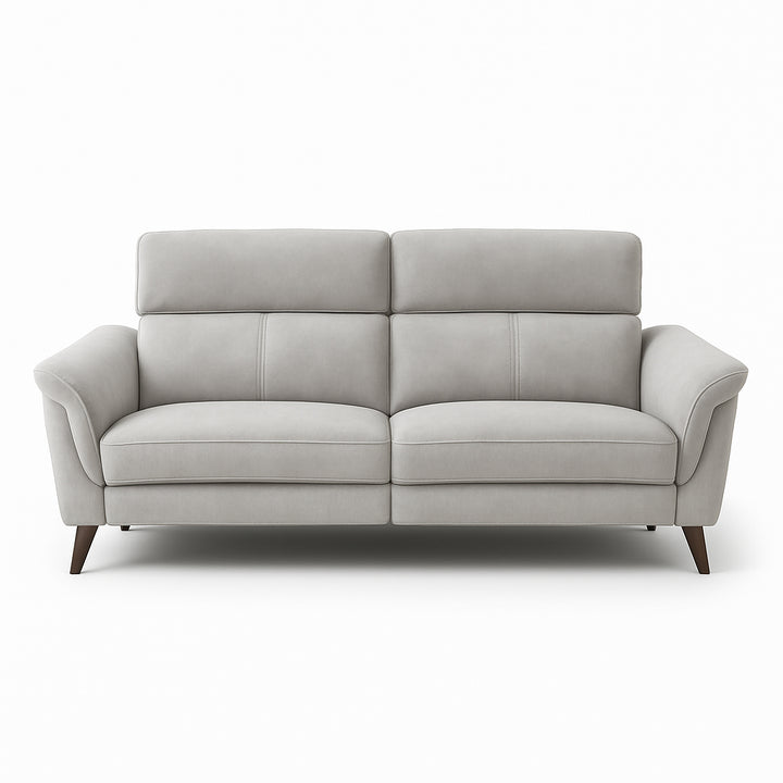 MARCELLIS Light Grey Power Motion Recliner Sofa with USB Port