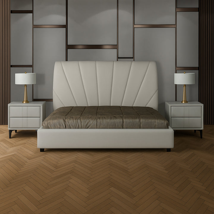 KAELEN Sleek Two-Drawer Bedside Table