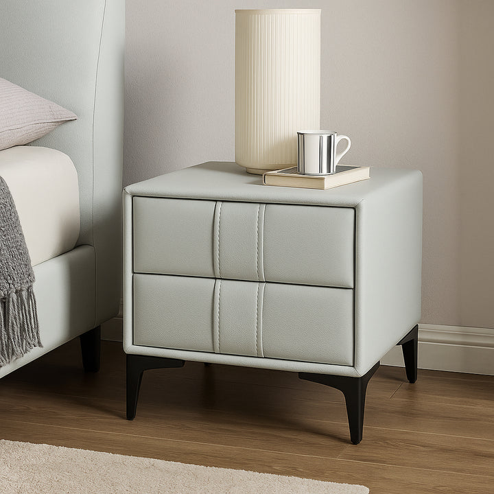 KAELEN Sleek Two-Drawer Bedside Table