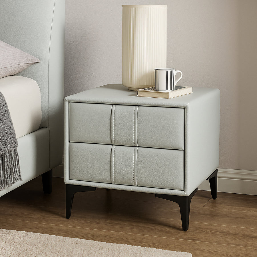 KAELEN Sleek Two-Drawer Bedside Table
