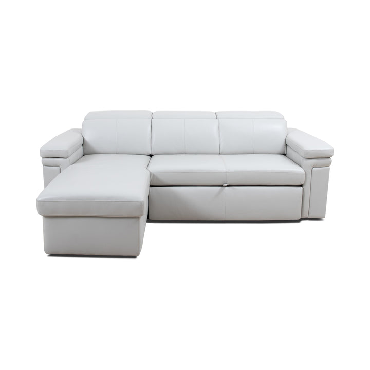 DARWIN Sectional Sofa Bed Leather Left