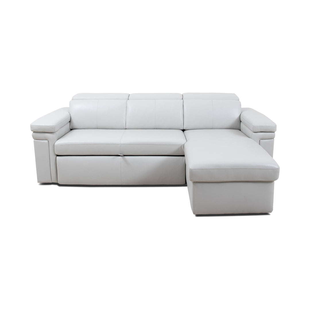 DARWIN Sectional Sofa Bed Leather Right