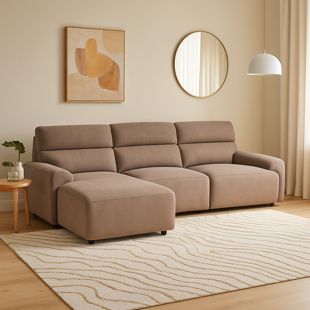 LAZARO Modern Electric Reclining Sofa Bed with Chaise