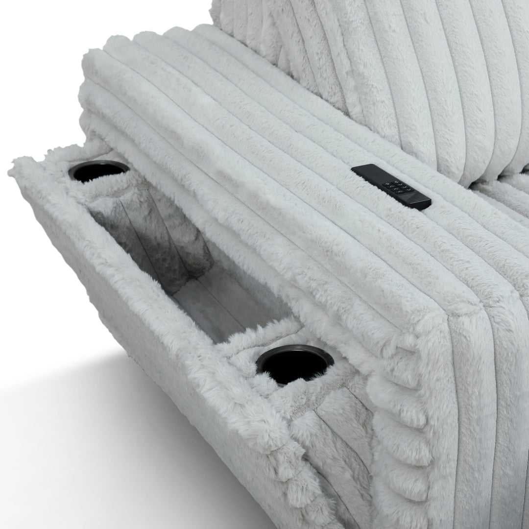 SAVIERO Modern Plush Fabric Sofa Bed with Storage & USB