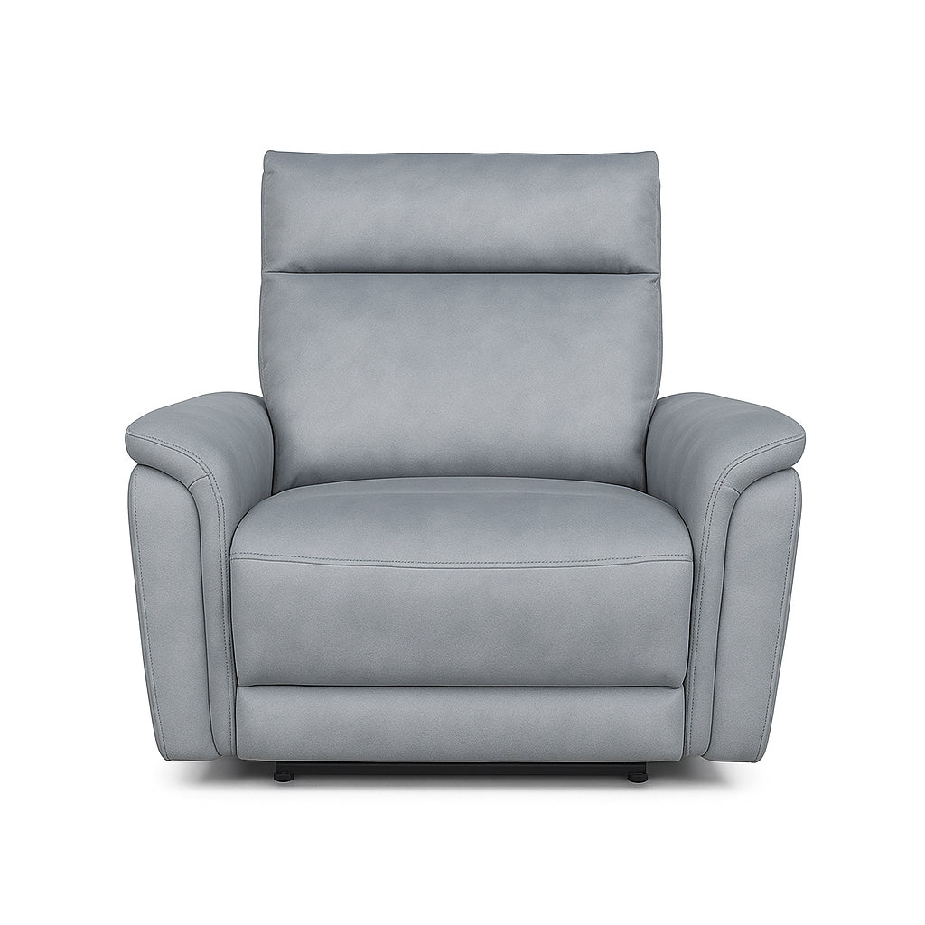 NUVIO Arctic Blue Power Motion Sofa & Recliner Chair