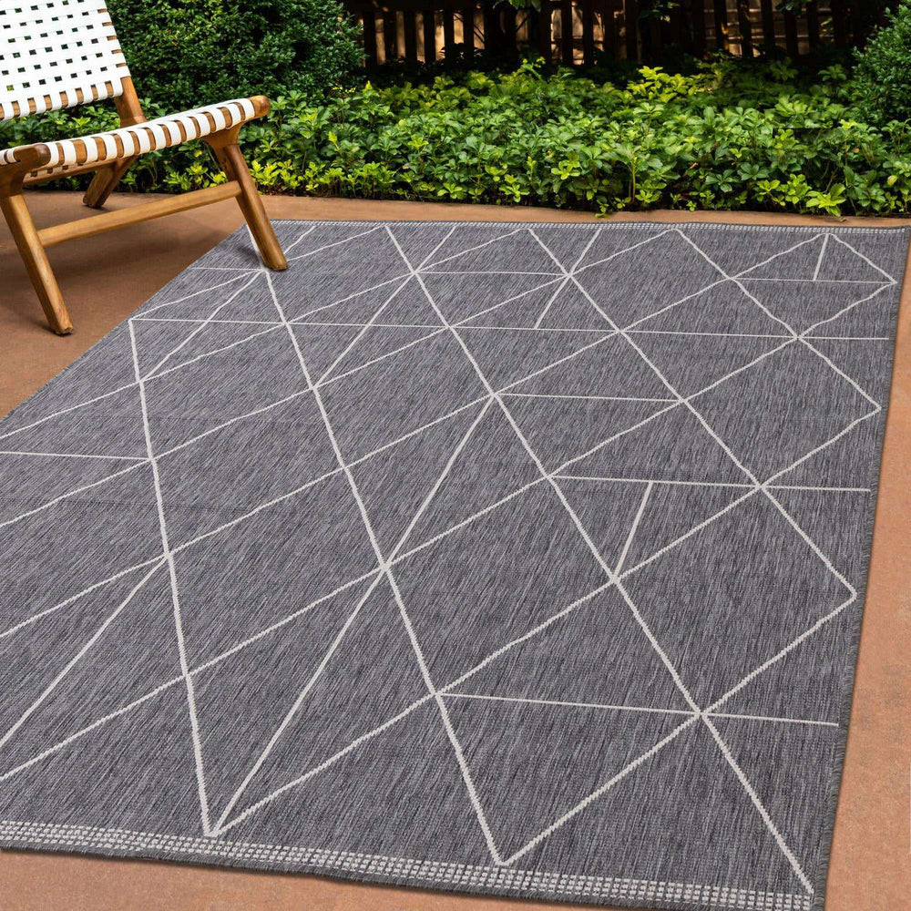 KARINA Grey, Geometric Rug