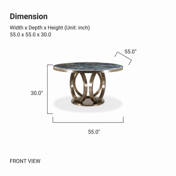 AURELIA Faux Marble Dining Table
