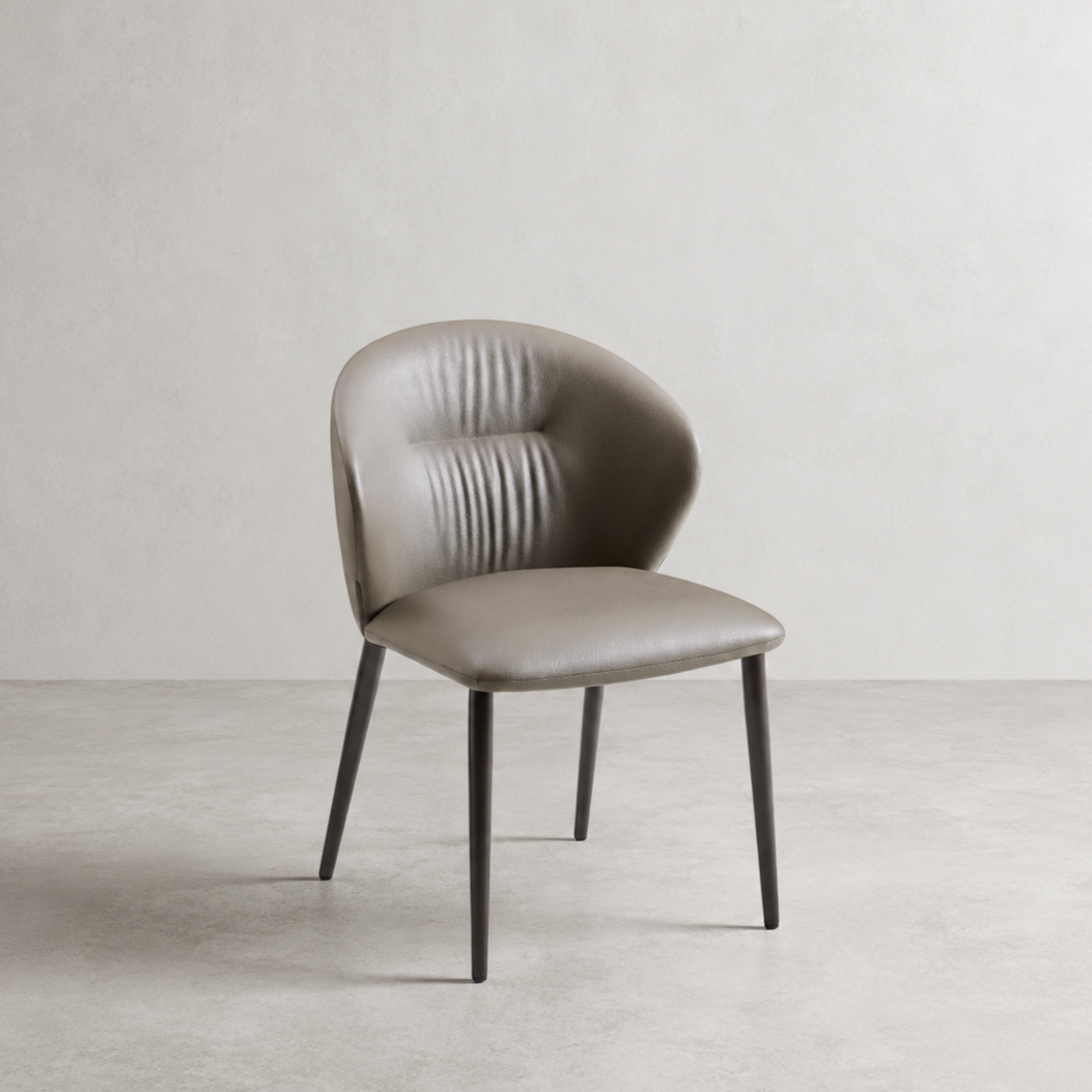 ARACELI Beige Leatherette Pet-friendly Dining Chair