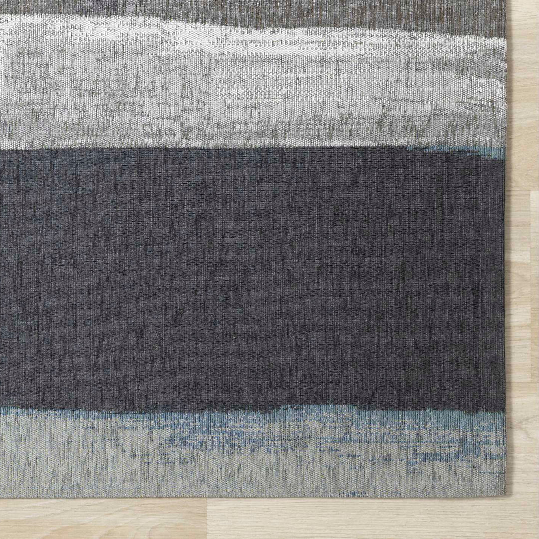 KATE Blue Brown Grey, Painted Rug