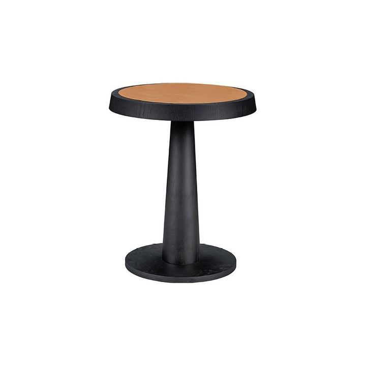 HECTOR Leather End Table Orange
