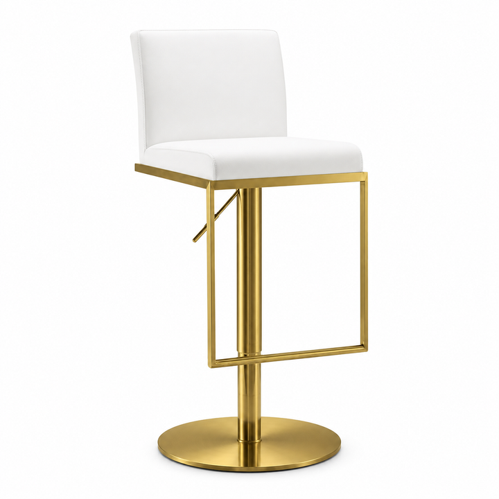 LAURIE Leather Swivel Bar Stool