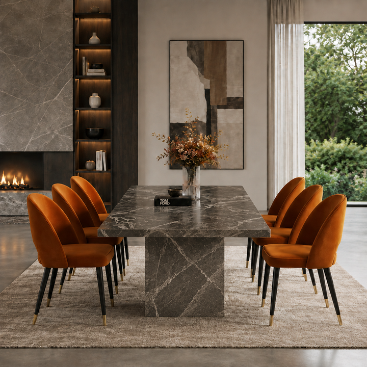 CAP Full Leather Dining Chair - Bellini