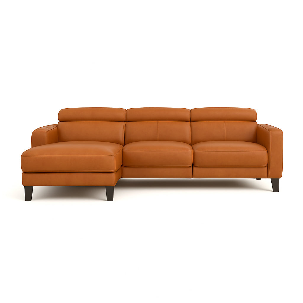 DOVER Power Reclining Leather Sectional Sofa