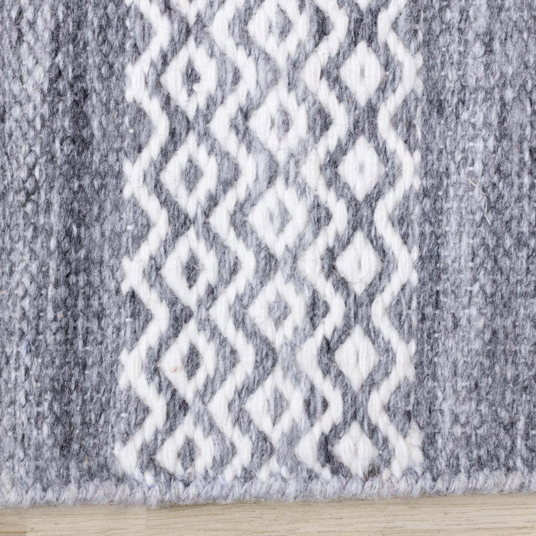 KYRA Grey White, Line Pattern Rug