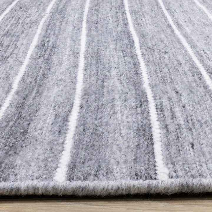 KYRA Grey White, Line Pattern Rug