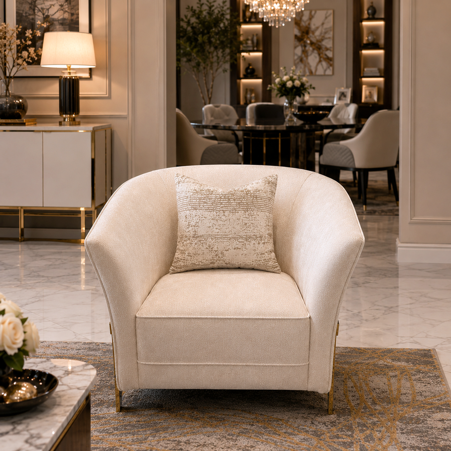 TATJANA 1 Seater Fabric Sofa