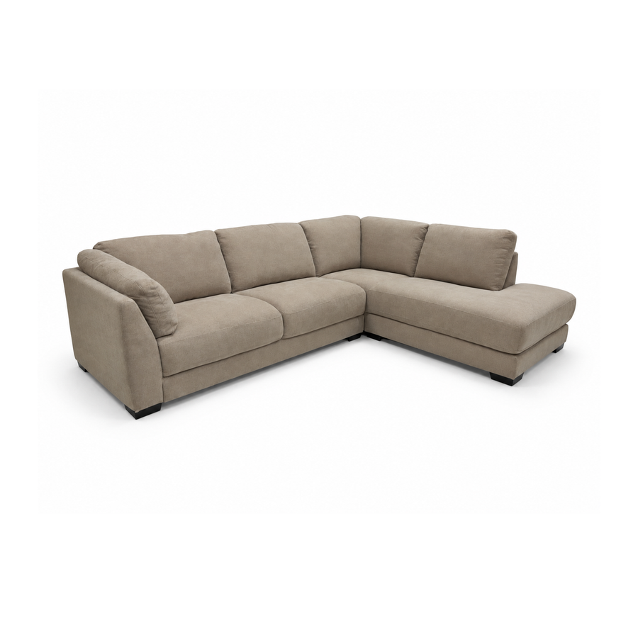 SERGEY Cozy Fabric Sectional Sofa Right