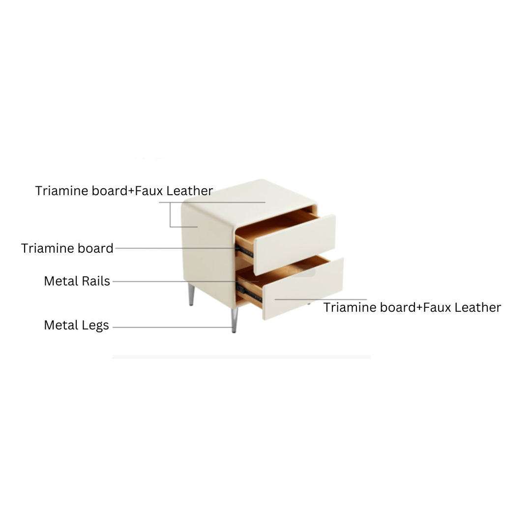 TAYSIDE Soft Sand Colored Nightstand