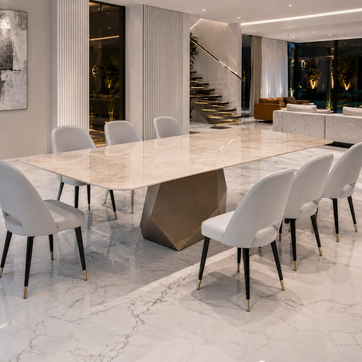 MAESTRO Tivoti Gold Marble Dining Table