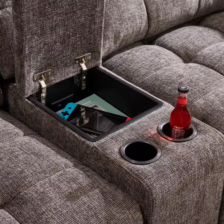 MARCUS Plush Storage Sectional Sofa Bed