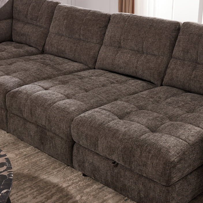 MARCUS Plush Storage Sectional Sofa Bed