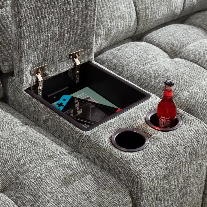 MARCUS Plush Storage Sectional Sofa Bed