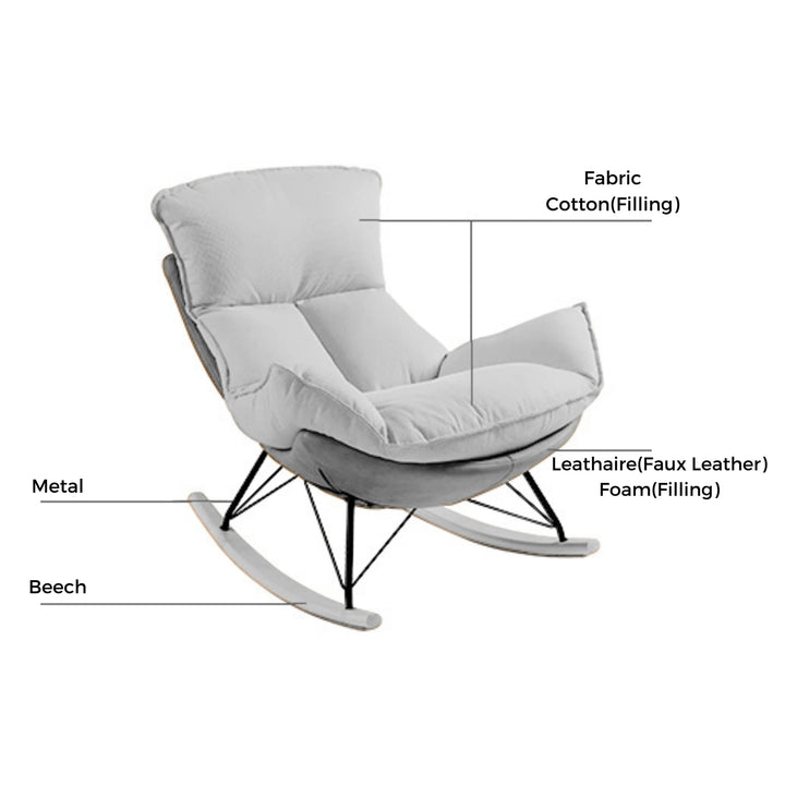 ISAIAH Red Rocking Chair