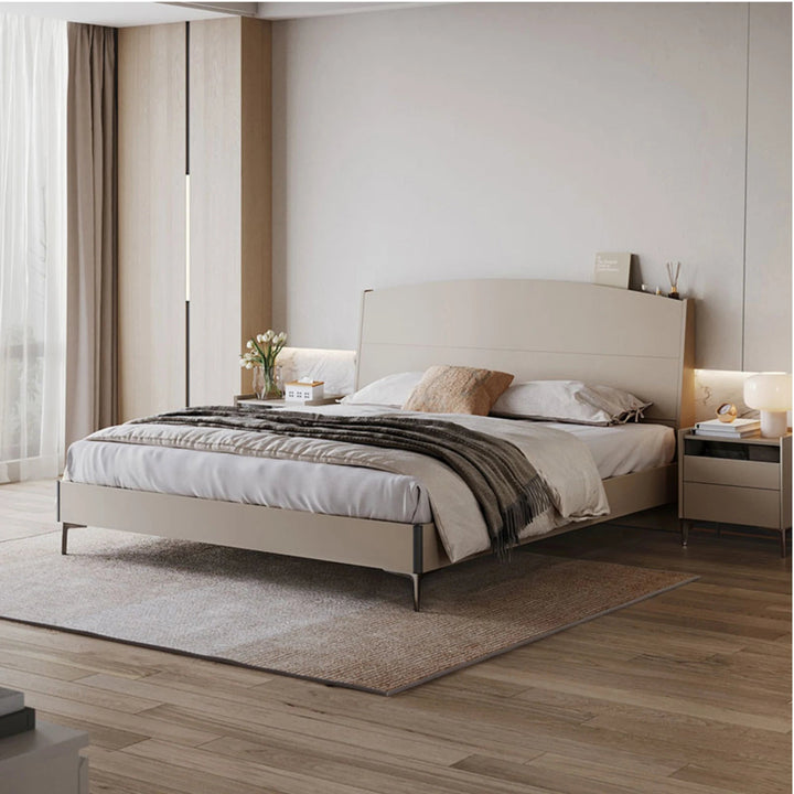 TYNE Grey Nightstand with Two Drawer